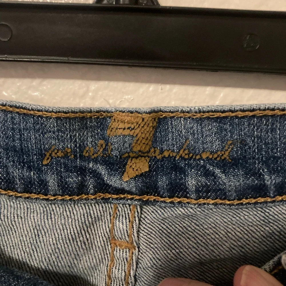 7 For All Mankind Medium Blue Boot Cut Jeans - Picture 3 of 3